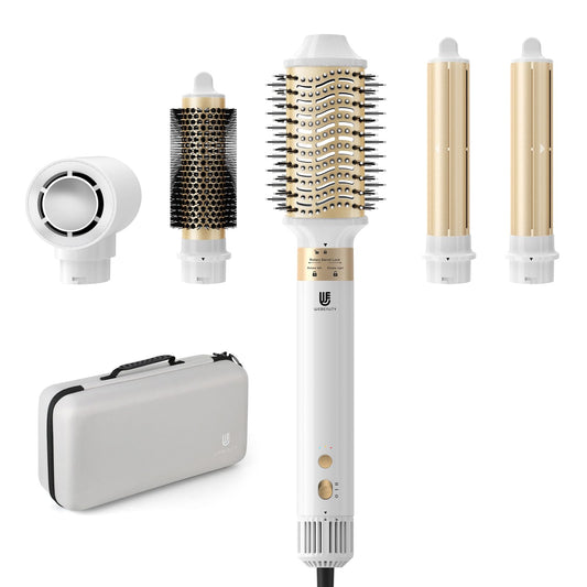 webeauty [5 in 1] Air Styler & Föhnbürste, [110.000 RPM] Hochtouriger negative Ionen Haartrockner Bürste